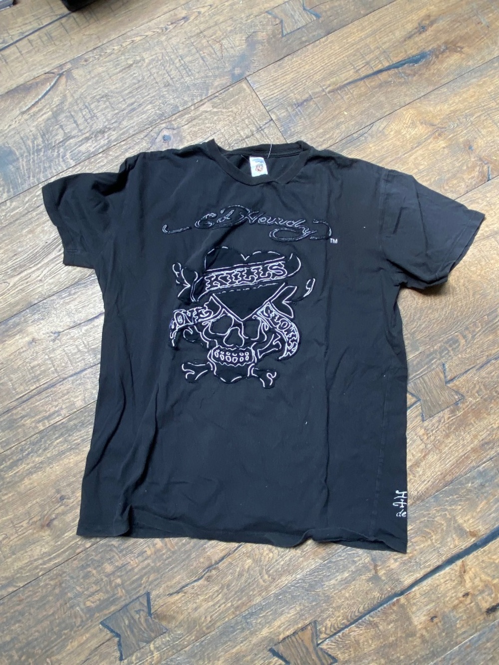 Vintage Ed Hardy Love Kills Slowly Black Graphic T-Shirt XL